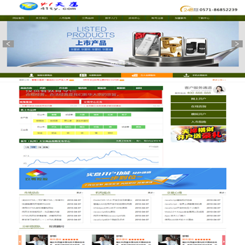 dedecms绿色主题贵金属网站织梦模板带后台数据